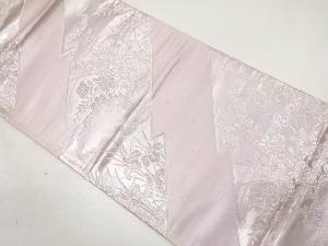 アンティーク　幾何学に草花模様織り出し袋帯（材料）